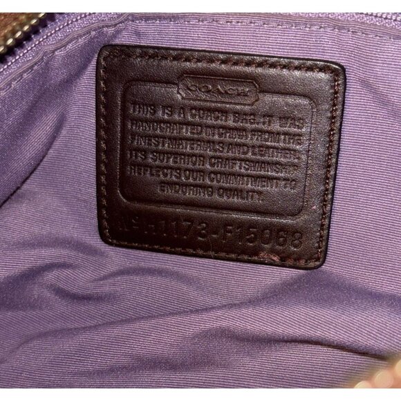 COACH Handbag Shoulder Bag Logo Canvas Leather Beige women's USED FROM JAPAN - Picture 10 of 11